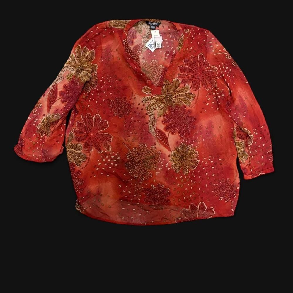 Unbranded Women's Red and Orange Blouse